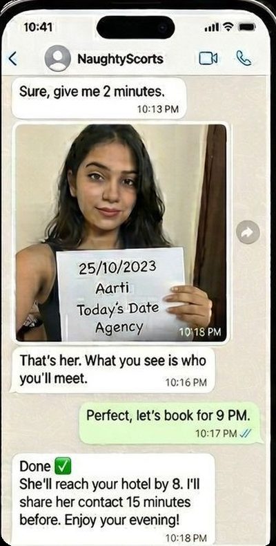 Genuine escort live photo verification with date