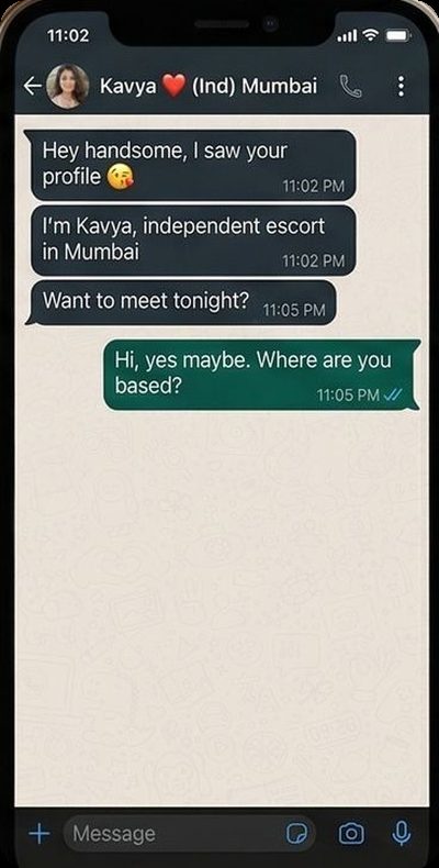 WhatsApp honey trap scam initial contact