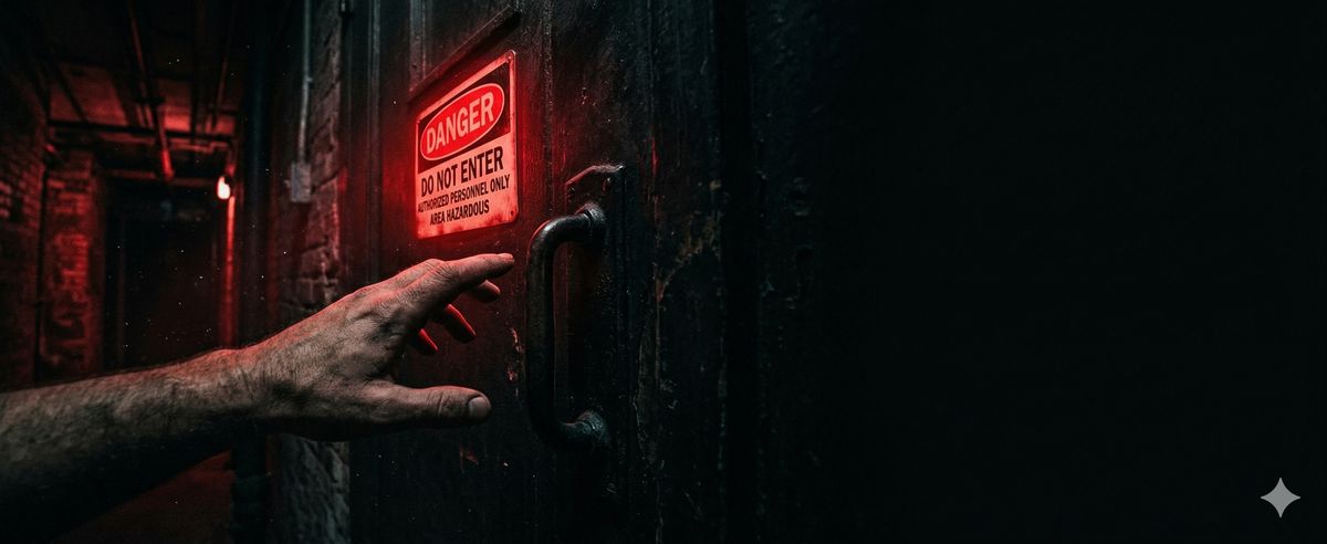 Danger sign at massage parlour - Red flags warning